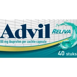 Discount Advil Reliva Liquid-Caps 200 mg Ibuprofen voor Pijn en Koorts 40 stuks