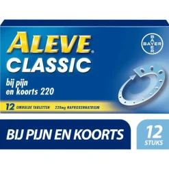 Online Aleve Classic bij o.a. Hoofdpijn Griep Verkoudheid en Koorts 12 tabletten