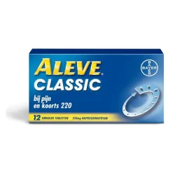 Online Aleve Classic bij o.a. Hoofdpijn Griep Verkoudheid en Koorts 12 tabletten
