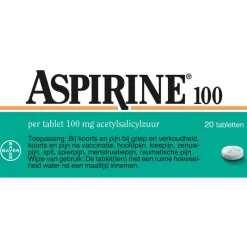 Sale Aspirine 100 mg helpt bij pijn 20 tabletten