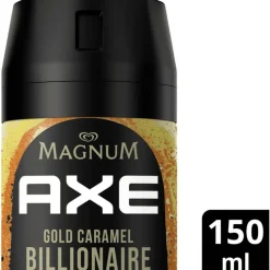 Clearance AXE Magnum Gold Caramel Billionaire Deodorant Bodyspray 150 ML