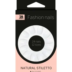 New 2B Fashion Nails Natural Stiletto