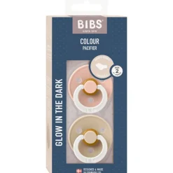 Best Bibs Anatomische Glow in the Dark Fopspeen 2 Pack Natuurlijk Rubber Sage/Rubber Maat 2