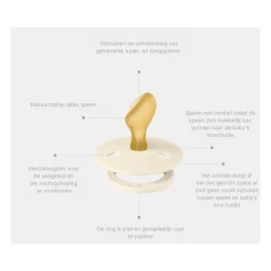 Best Bibs Anatomische Glow in the Dark Fopspeen 2 Pack Natuurlijk Rubber Sage/Rubber Maat 2