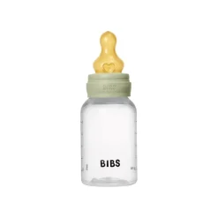 Online Bibs Babyfles 150 ML Sage met Latex speen en opvouwbaar trechtertje