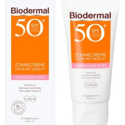 Sale Biodermal Zonnecrème voor het Gezicht Gevoelige Huid SPF50+ 50 ML