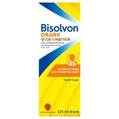 Best Bisolvon Hoestdrank Voor Kinderen Met Aardbeiensmaak 4 mg/5 ml 125 ML