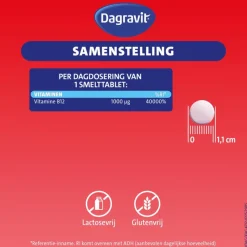 New Dagravit Vitamine B12 1000μg 100 smelttabletten