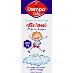 Sale Dampo Kids Kindersiroop Alle Hoest + Vrije Luchtwegen Suikervrij 120 ML
