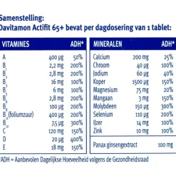 Discount Davitamon Actifit 65+ Multivitamine 70 Stuks