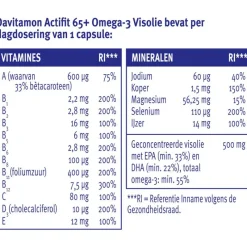 Discount Davitamon Actifit 65+ Omega 3 Visolie Capsules