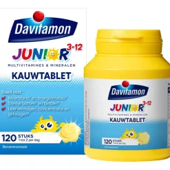 Outlet Davitamon Junior 3-12 Kauwtabletten Bananensmaak