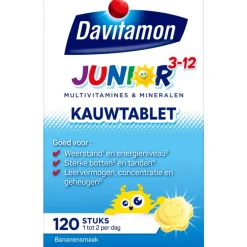 Outlet Davitamon Junior 3-12 Kauwtabletten Bananensmaak