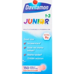 Clearance Davitamon Junior 1-3 Smelttabletjes Aardbei