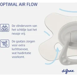 Online Difrax Fopspeen Natural 12 Maanden Lichtroze BPA-vrij