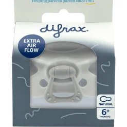 Best Difrax Fopspeen Natural 6 Maanden Donkergrijs BPA-vrij