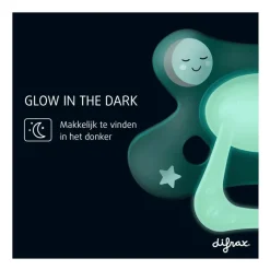 New Difrax Fopspeen Natural 18+ Maanden Glow in the Dark BPA-vrij