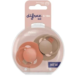 Sale Difrax LOVI Prime Fopspeen 6-18 maanden Granola/Orange