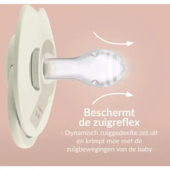 Online Difrax LOVI Prime Fopspeen 18+ maanden Coconut/Ivory