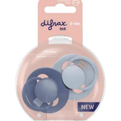 New Difrax LOVI Prime Fopspeen 0-6 Maanden Transparant BPA-vrij