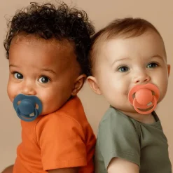 Outlet Difrax LOVI Prime Fopspeen 18+ maanden Granola/Orange