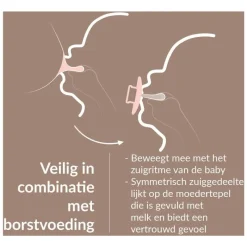 Outlet Difrax LOVI Prime Fopspeen 0-6 maanden Coconut/Pistachio