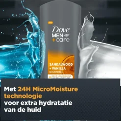 Sale Dove Men+Care Sandalwood & Vanilla Showergel 250 ML