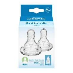 Best Dr. Brown's Dr. Brown’s Flesspeen 9+ Maanden Y-Cut Smalle Halsfles 2 stuks