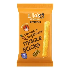 Online Ella's Kitchen Maize Sticks Wortel Maïs Snack Bio 7+ Maanden