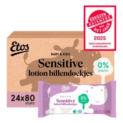 Outlet Etos Baby & Kids Sensitive Lotion Billendoekjes Megabox 24x80 Stuks