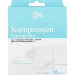 Online Etos Gaaskompressen 7,5 x 7,5 16 stuks