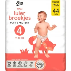 New Etos Luierbroekjes Maxi Maat 4 9-15 kg Value Pack 44 stuks
