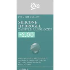 Clearance Etos Silicone Hydrogel Zachte Maandlenzen -2.00 3st.