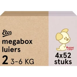 Online Etos Woezel & Pip Luiers Mini Maat 2 3-6 kg Megabox 4x52 stuks