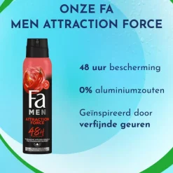 New FA Men Attraction Force Deodorant Spray 150 ML