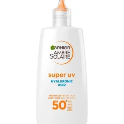Outlet Garnier Ambre Solaire Super UV Hyaluronzuur Hydraterende Fluid SPF50+ 40 ML