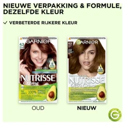 Hot Garnier Nutrisse Crème Permanente Haarverf 4.3 Goud Middenbruin