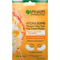 New Garnier SkinActive Hydra Bomb Oog Sheet Masker Sinaasappel + Hyaluron