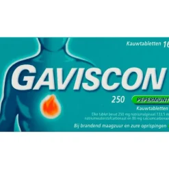 Gaviscon Kauwtabletten Pepermunt Maagzuurremmers 16 Stuks