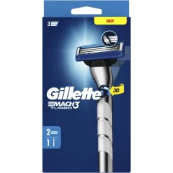 Outlet Gillette Mach3 Turbo Scheersysteem Met 2 Navulmesjes
