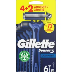 Gillette Sensor3 Comfort Wegwerpmesjes 4+2 stuks