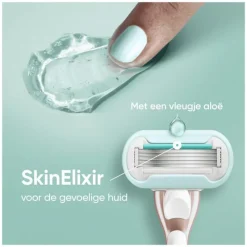 New Gillette Venus Deluxe Smooth Sensitive Rose Gold Scheersysteem 5 Blades