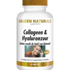 Outlet Golden Naturals Collageen & Hyaluronzuur Tabletten 60 stuks