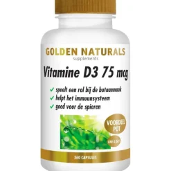 Golden Naturals Vitamine D3 75 mcg Softgel Capsules 360 stuks