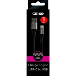 Online Grixx USB-C to USB-A 1M Black