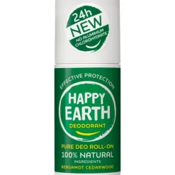 Sale Happy Earth 100% Natuurlijke Bergamot Deodorant Roller 75 ML