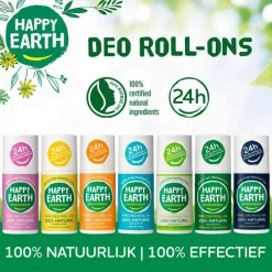 Sale Happy Earth 100% Natuurlijke Unscented Deodorant Roller 75 ML