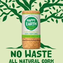 New Happy Earth 100% Natuurlijke Unscented Crystal Deodorant 90 gram