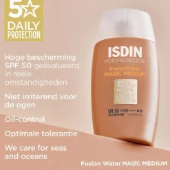 Hot ISDIN Fusion Water Color Zonnebrand Gezicht Medium SPF50 50 ML