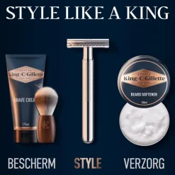 Clearance King C Gillette King C. Gillette Double Edge Safety Scheersysteem Met 5 Navulmesjes
